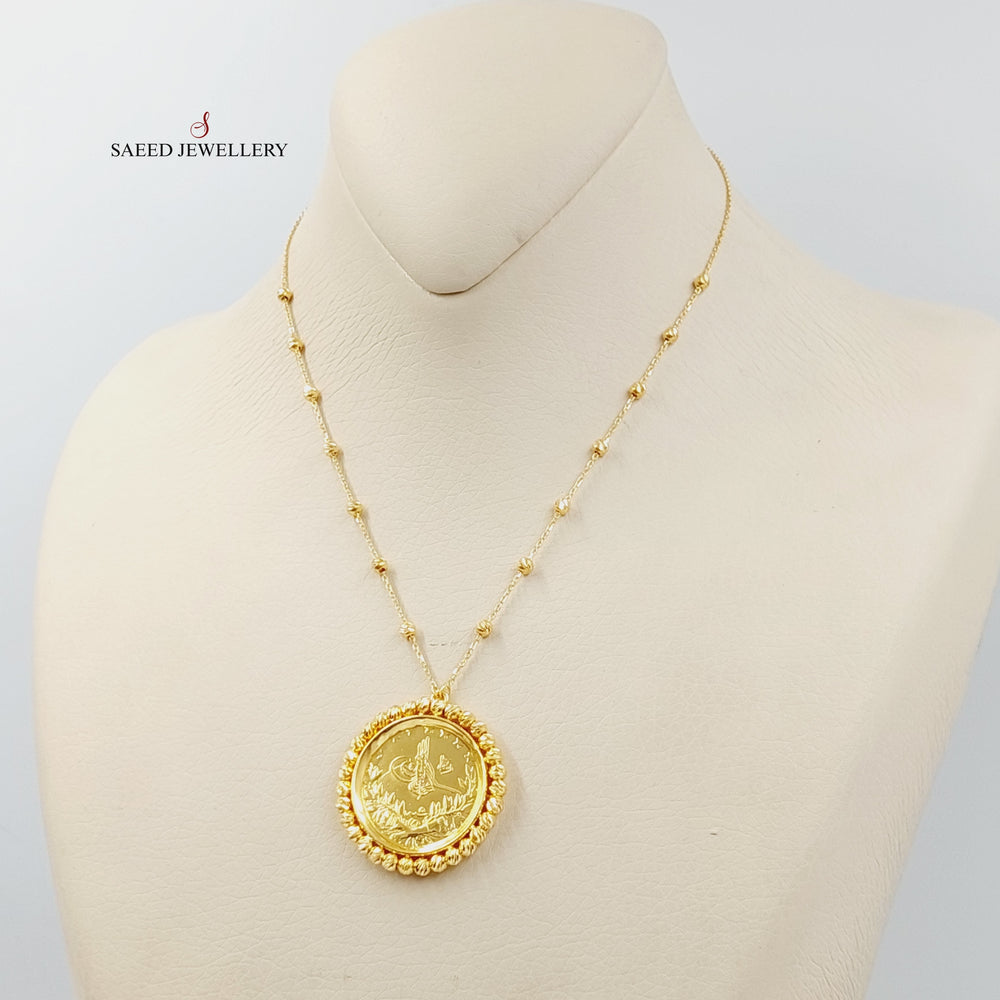 21K Gold Rashadi Balls Necklace by Saeed Jewelry - Image 2