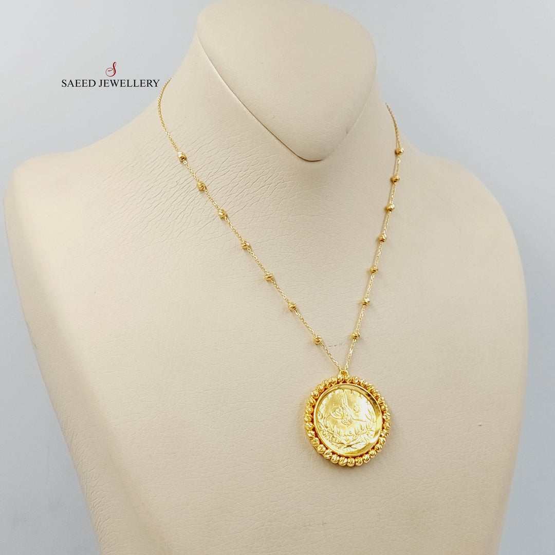 21K Gold Rashadi Balls Necklace by Saeed Jewelry - Image 3
