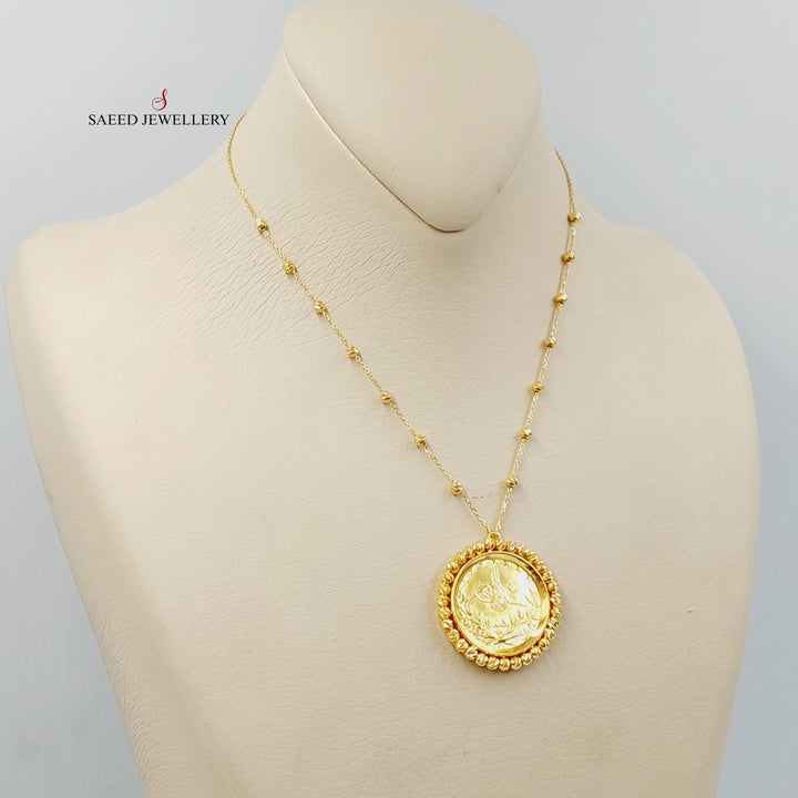 21K Gold Rashadi Balls Necklace by Saeed Jewelry - Image 3