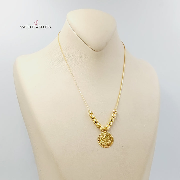 21K Gold Rashadi Balls Necklace by Saeed Jewelry - Image 7