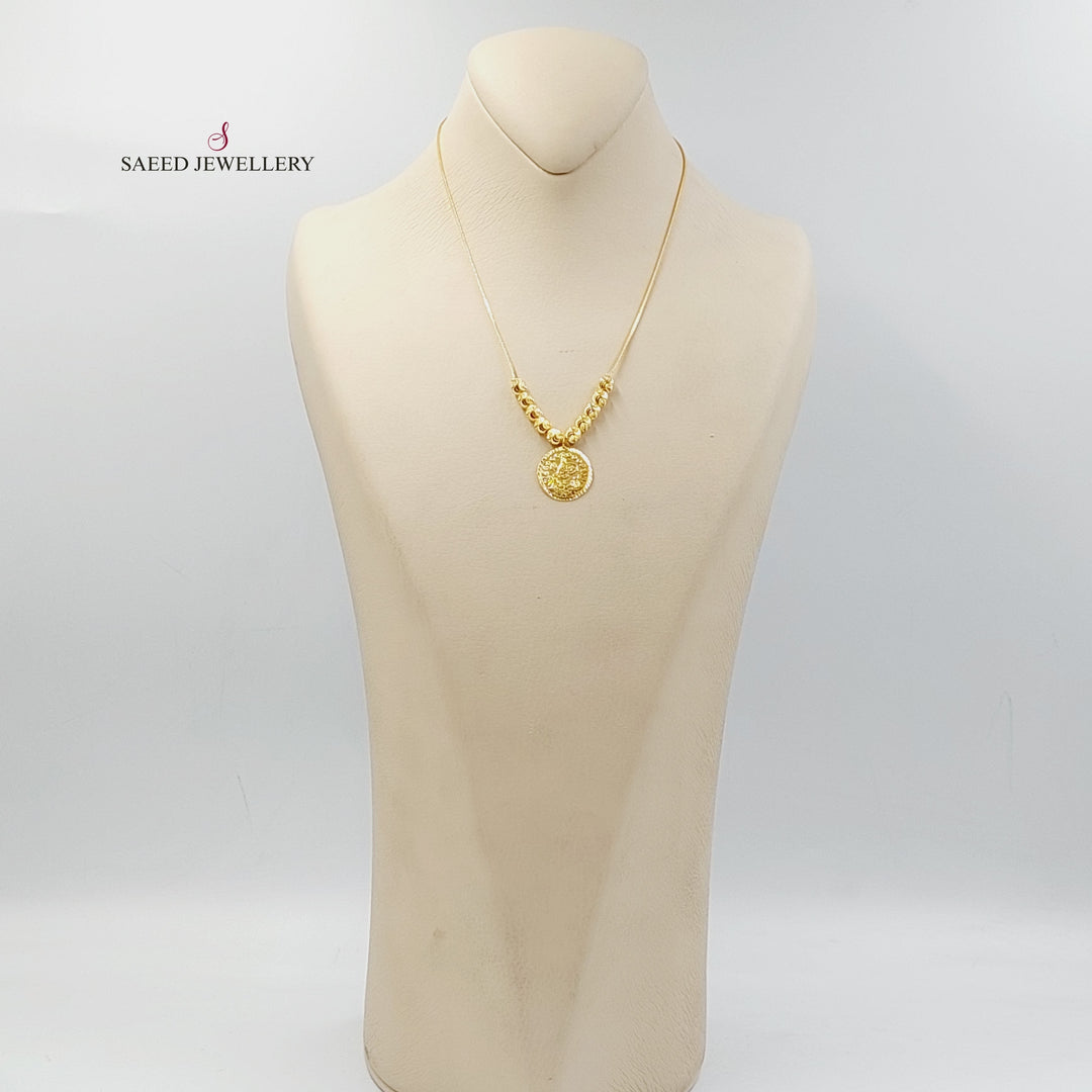 21K Gold Rashadi Balls Necklace by Saeed Jewelry - Image 5