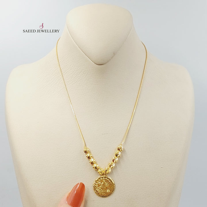 21K Gold Rashadi Balls Necklace by Saeed Jewelry - Image 6