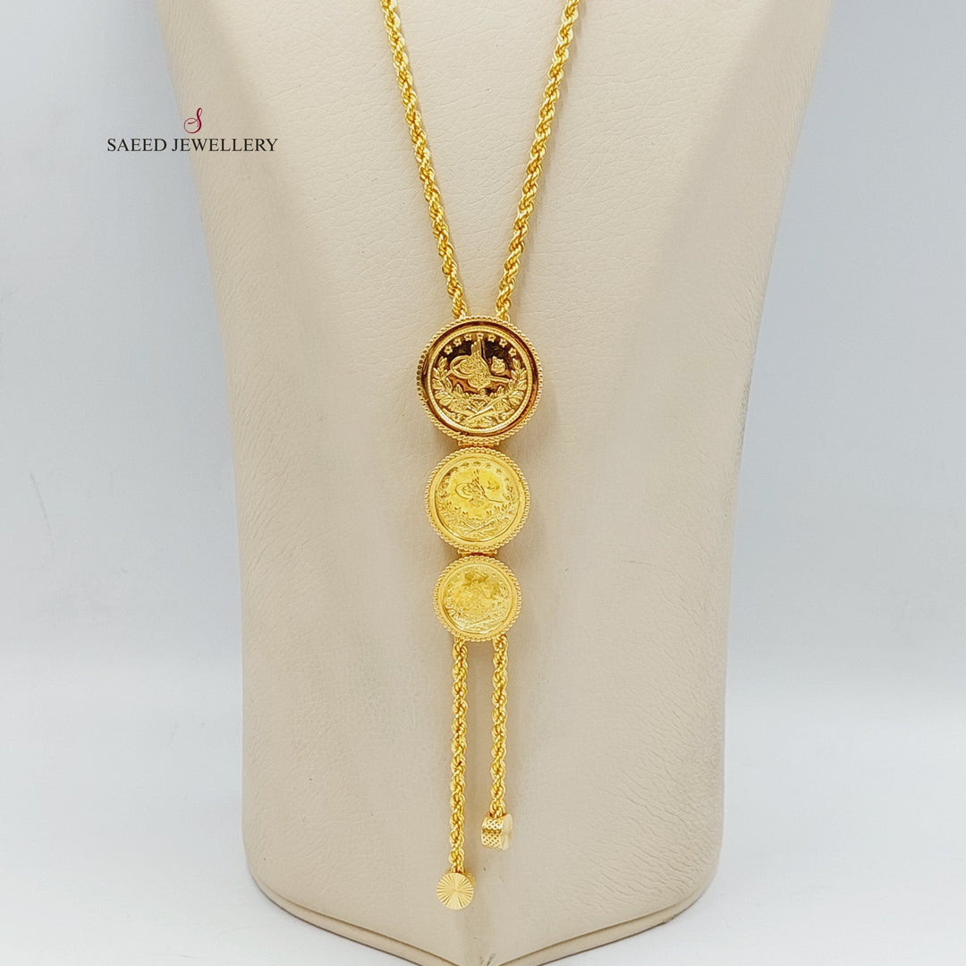 21K Gold Rashadi Balls Necklace by Saeed Jewelry - Image 2