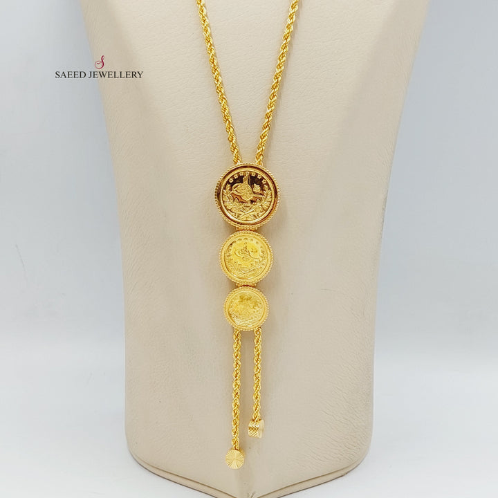 21K Gold Rashadi Balls Necklace by Saeed Jewelry - Image 2