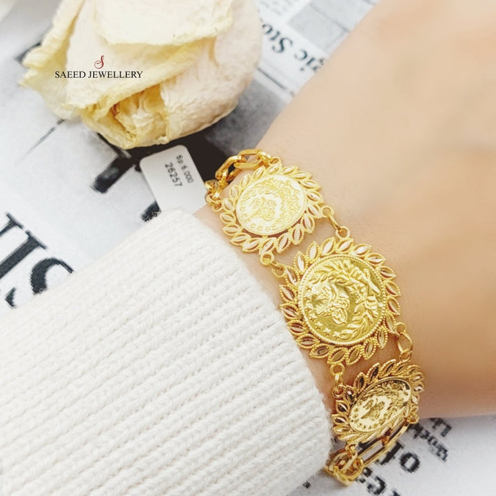 Rashadi Bracelet Made Of 21K Yellow Gold by Saeed Jewelry-28415
