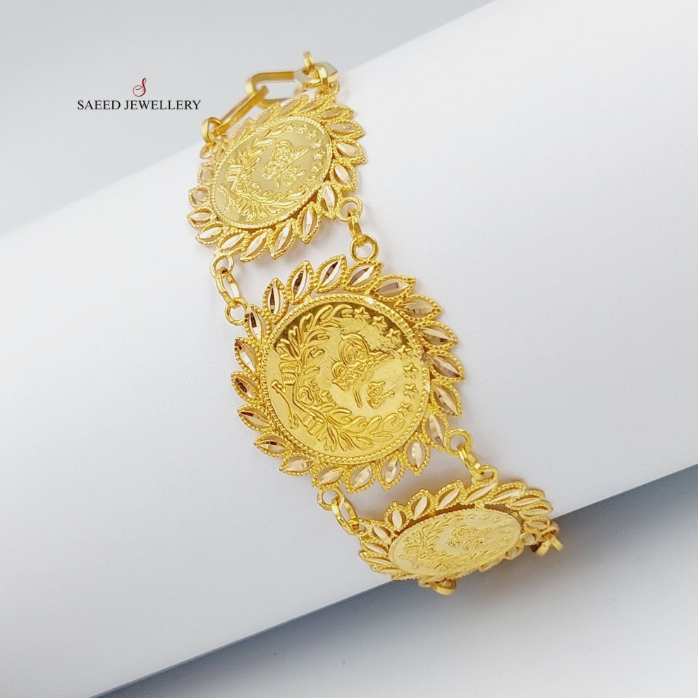 21K Gold Rashadi Bracelet by Saeed Jewelry - Image 2