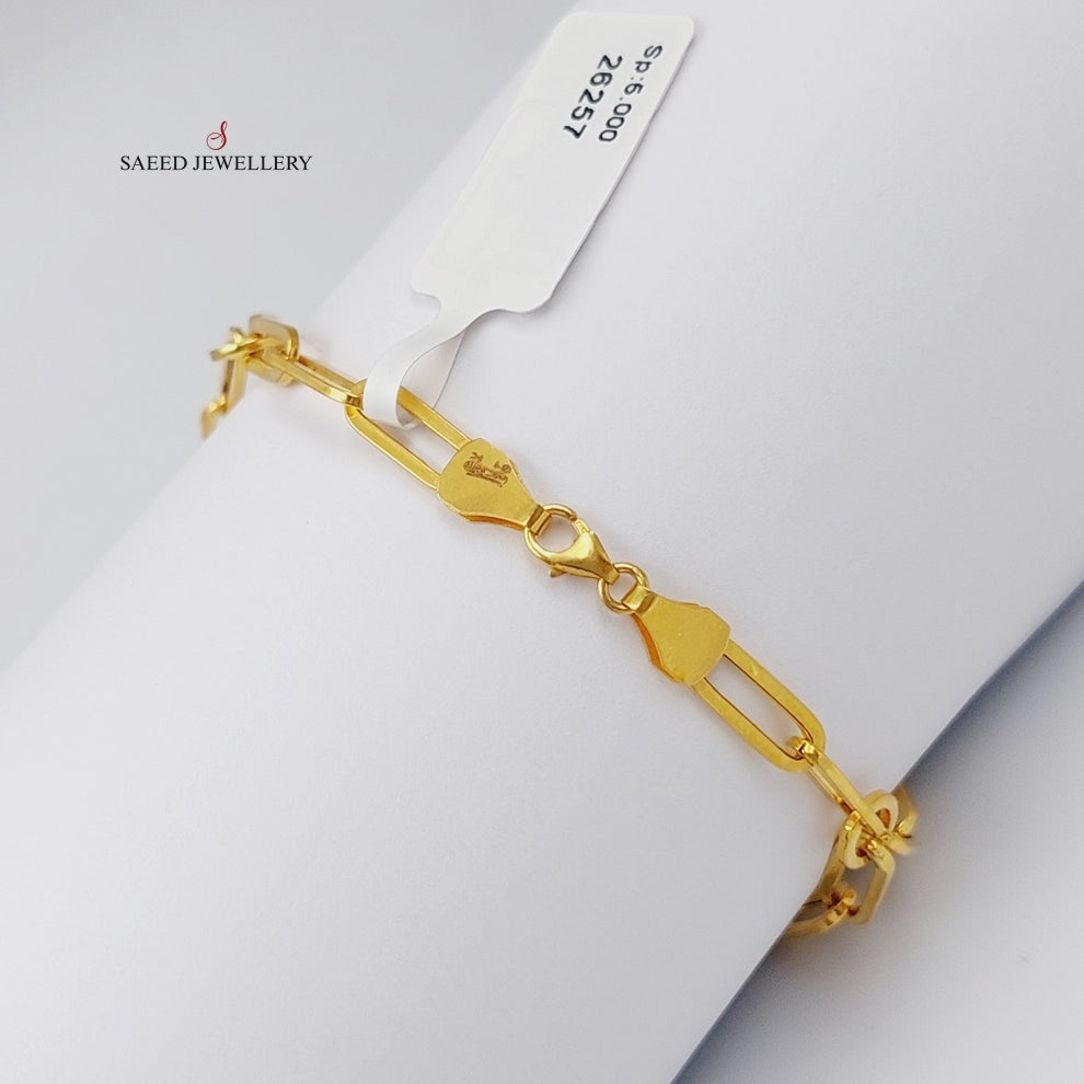 21K Gold Rashadi Bracelet by Saeed Jewelry - Image 3