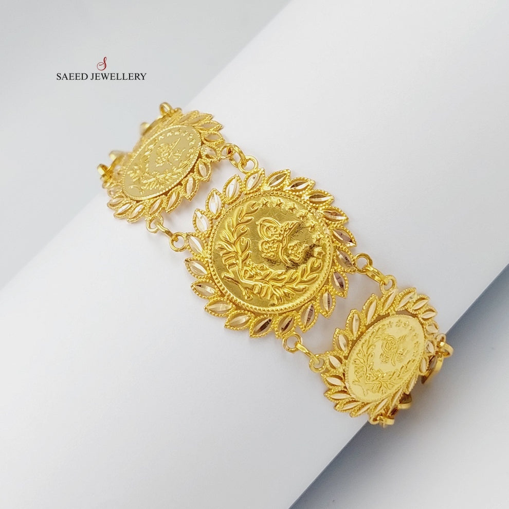 Rashadi Bracelet Made Of 21K Yellow Gold by Saeed Jewelry-28415