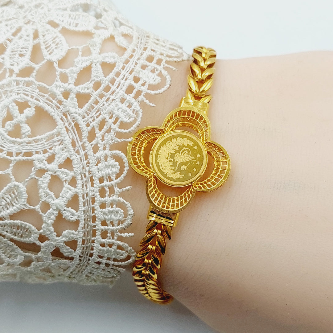 21K Gold Rashadi Bracelet by Saeed Jewelry - Image 3