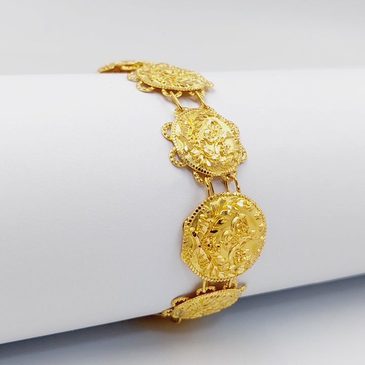 21K Gold Rashadi Bracelet by Saeed Jewelry - Image 3