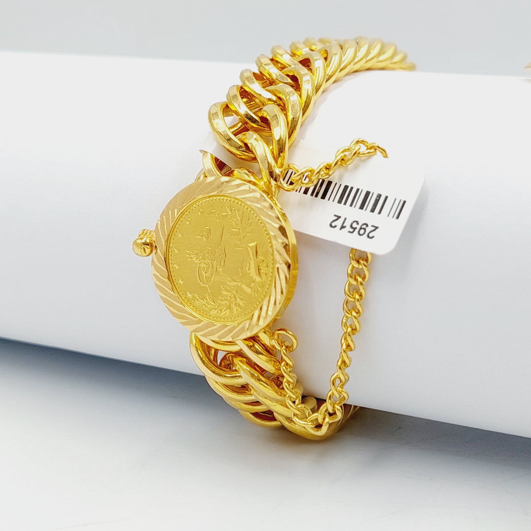 21K Gold Rashadi Cuban Links Bracelet by Saeed Jewelry - Image 1