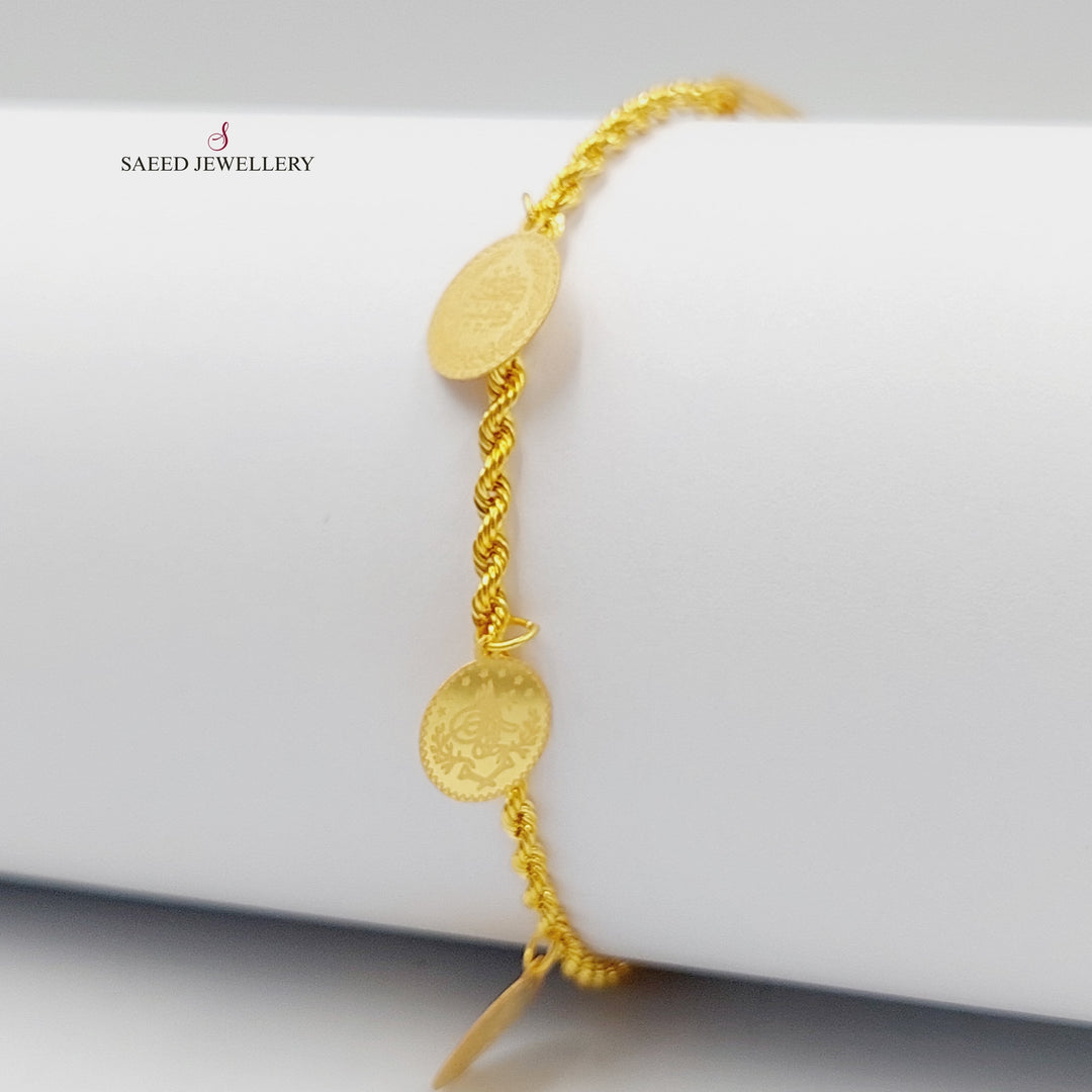 Rashadi Dandash Bracelet Made Of 21K Yellow Gold by Saeed Jewelry-27873