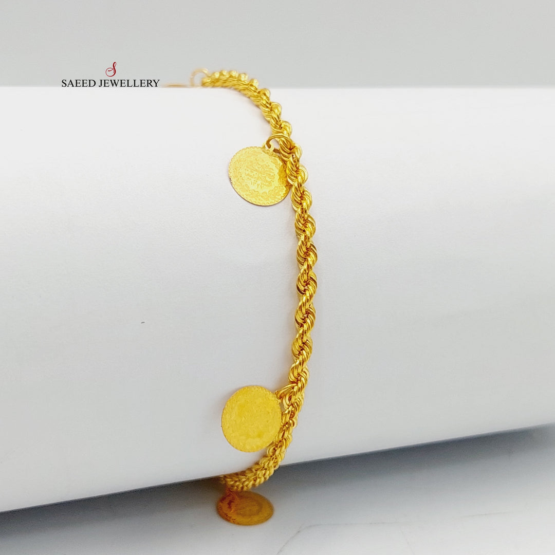 Rashadi Dandash Bracelet  Made Of 21K Yellow Gold by Saeed Jewelry-29286