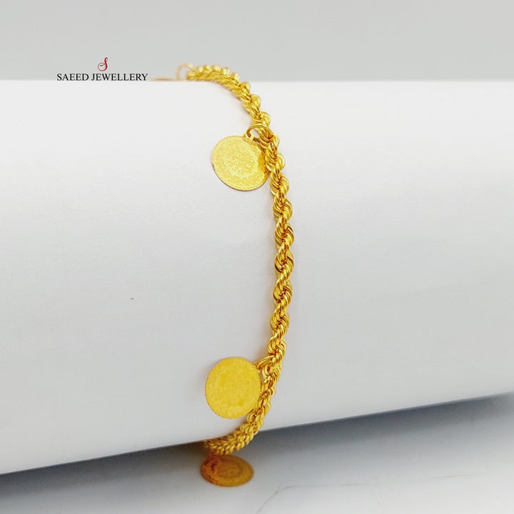 Rashadi Dandash Bracelet  Made Of 21K Yellow Gold by Saeed Jewelry-29286