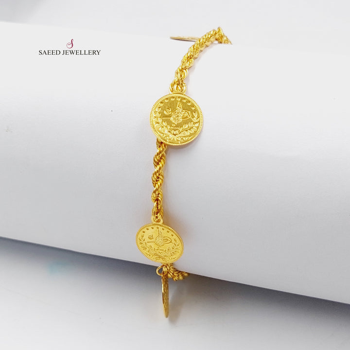 21K Gold Rashadi Dandash Bracelet by Saeed Jewelry - Image 4