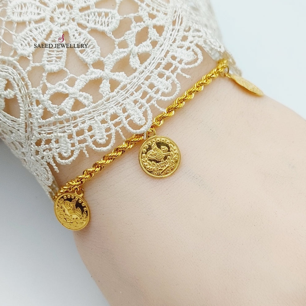 Rashadi Dandash Bracelet  Made Of 21K Yellow Gold by Saeed Jewelry-29499