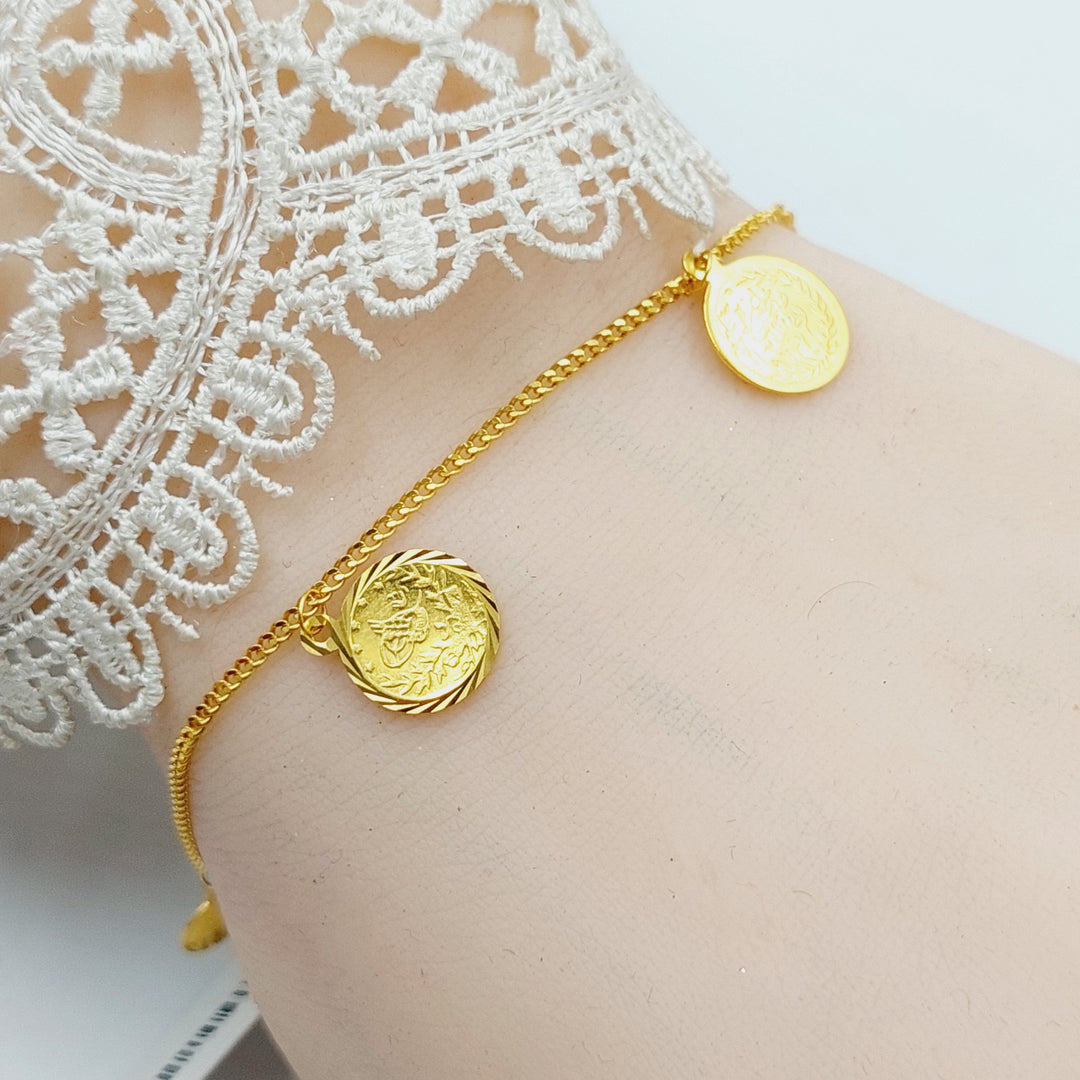 21K Gold Rashadi Dandash Bracelet by Saeed Jewelry - Image 2