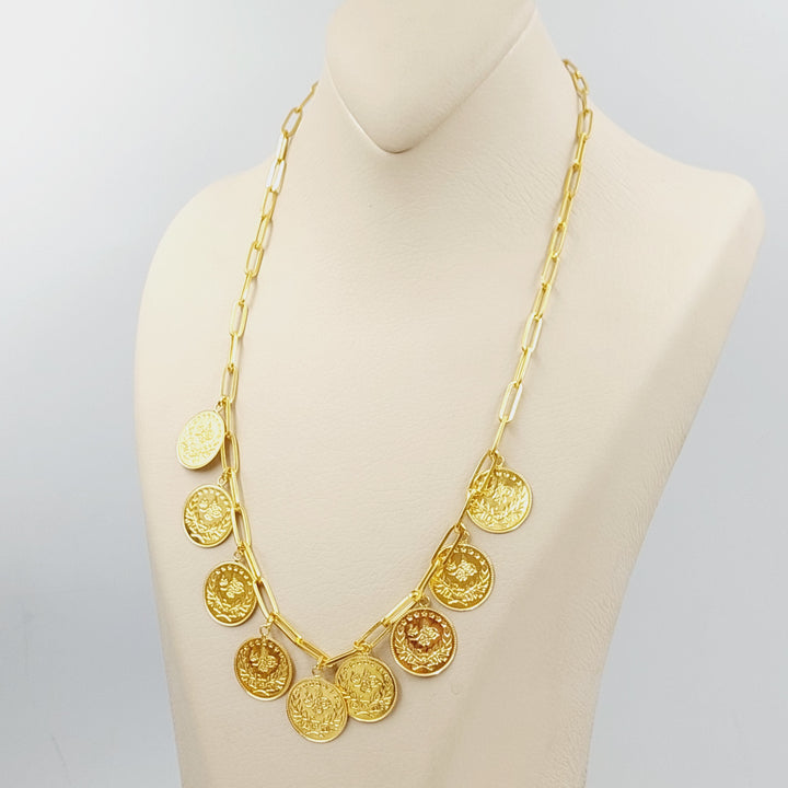 21K Gold Rashadi Dandash Necklace by Saeed Jewelry - Image 3