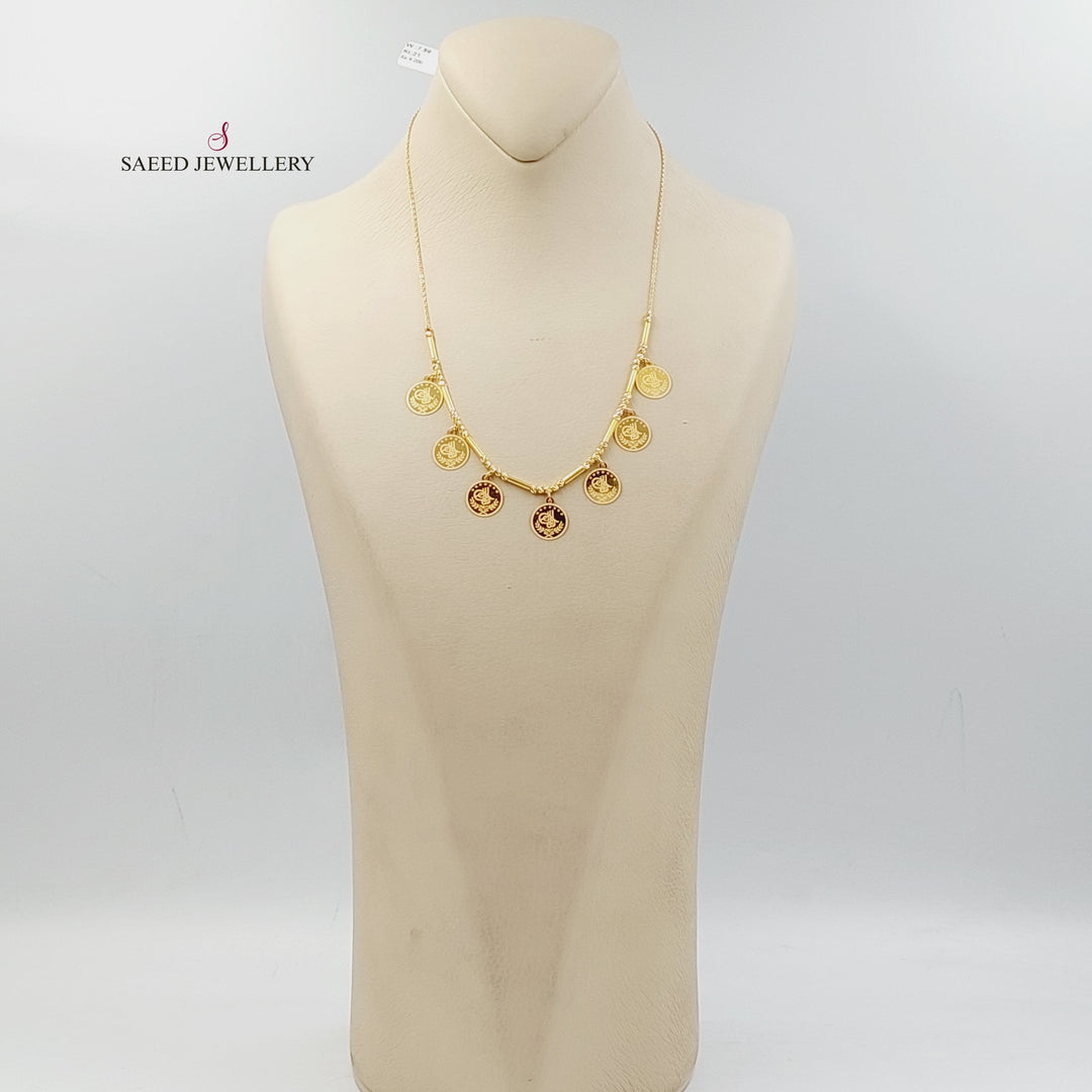 21K Gold Rashadi Dandash Necklace by Saeed Jewelry - Image 5