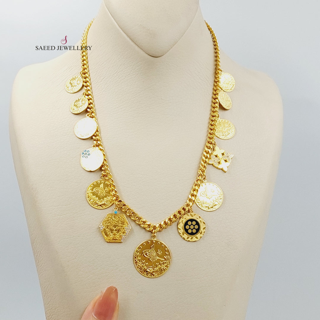 21K Gold Rashadi Dandash Necklace by Saeed Jewelry - Image 3