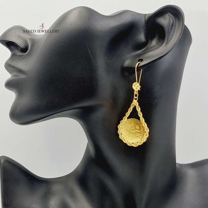 21K Gold Rashadi Earrings by Saeed Jewelry - Image 2