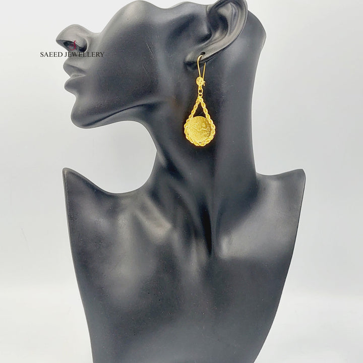 Rashadi Earrings Made Of 21K Yellow Gold by Saeed Jewelry-27943
