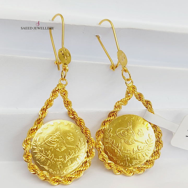 Rashadi Earrings Made Of 21K Yellow Gold by Saeed Jewelry-27943