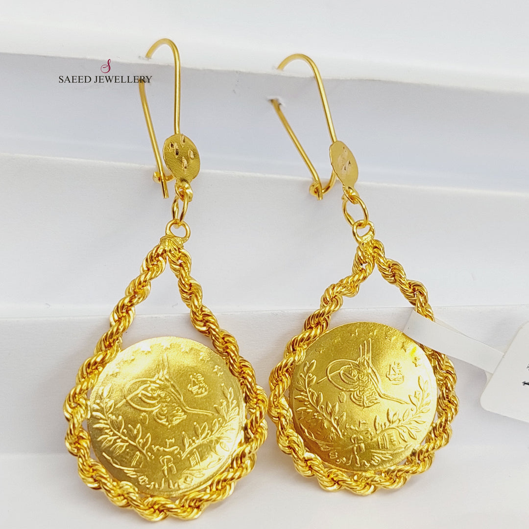 21K Gold Rashadi Earrings by Saeed Jewelry - Image 3