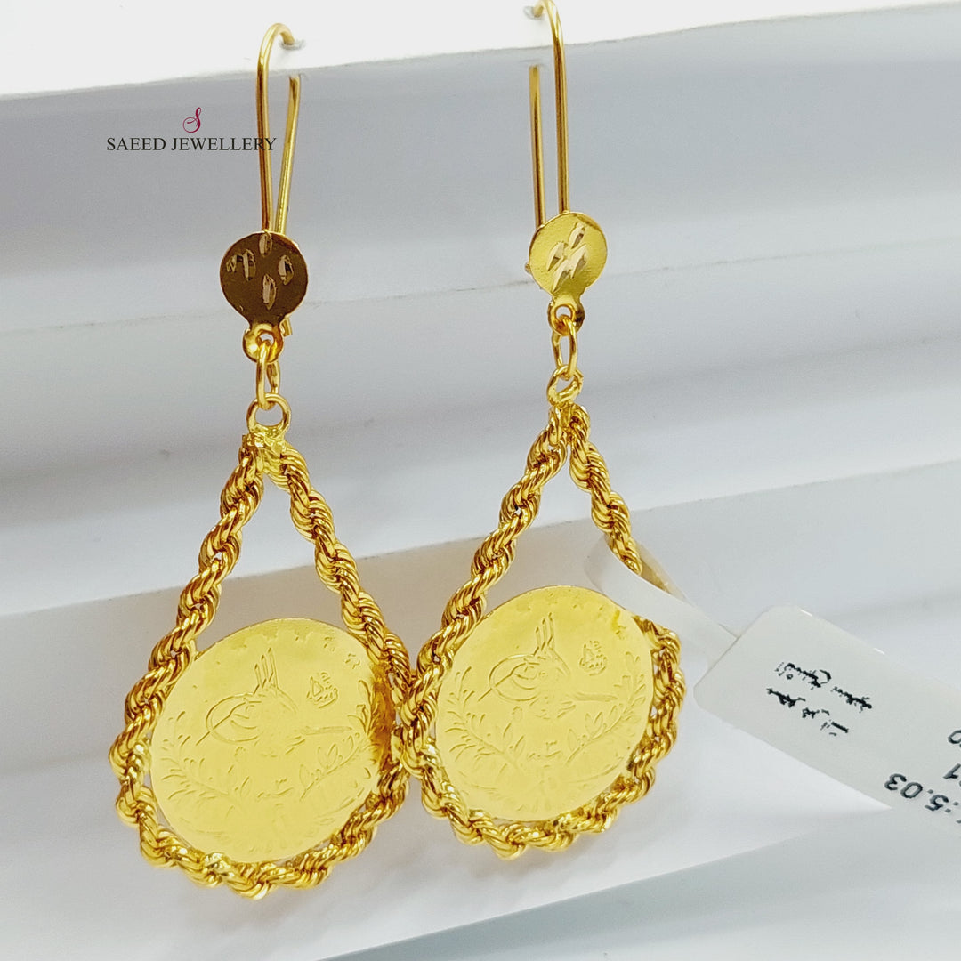 21K Gold Rashadi Earrings by Saeed Jewelry - Image 1