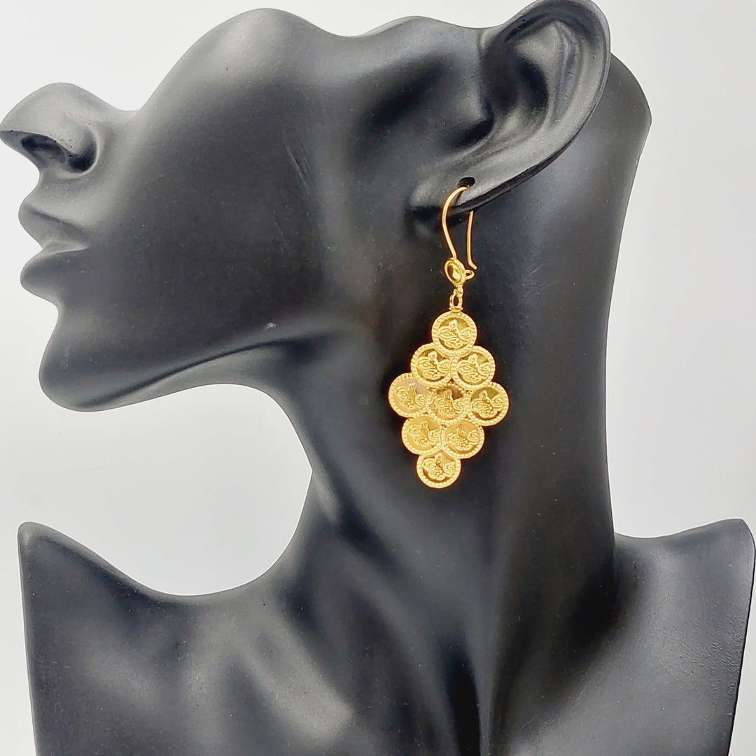 21K Gold Rashadi Earrings by Saeed Jewelry - Image 7