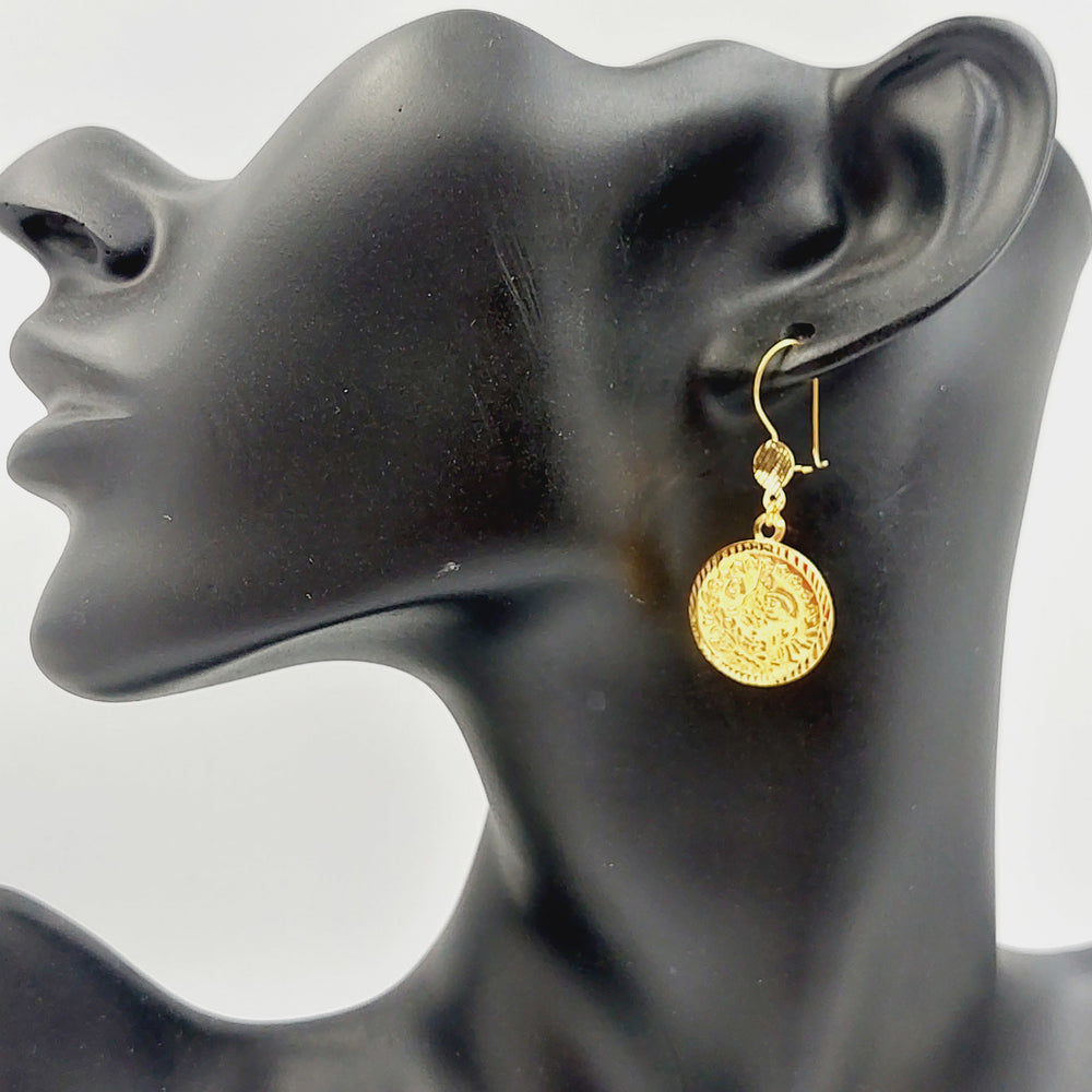 Rashadi Earrings Made Of 21K Yellow Gold by Saeed Jewelry-28099