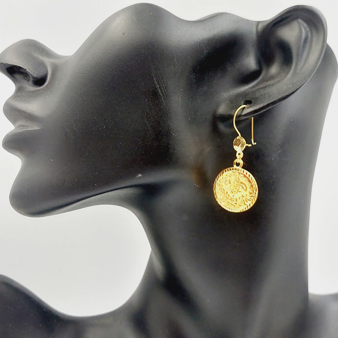 Rashadi Earrings Made Of 21K Yellow Gold by Saeed Jewelry-28099