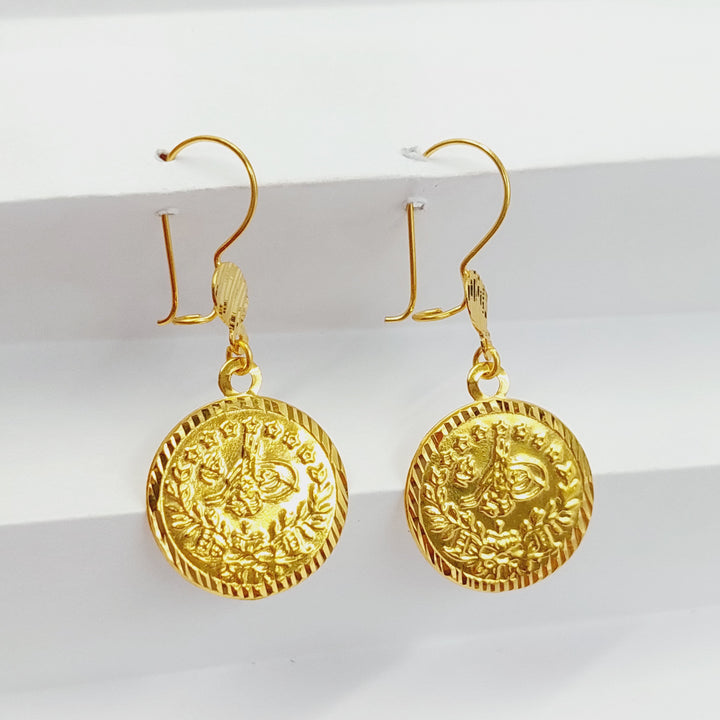 Rashadi Earrings Made Of 21K Yellow Gold by Saeed Jewelry-28099