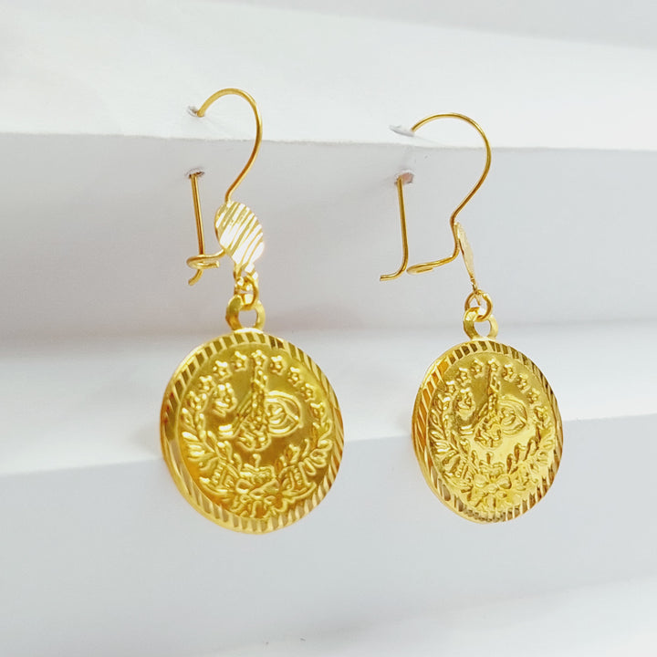 Rashadi Earrings Made Of 21K Yellow Gold by Saeed Jewelry-28099