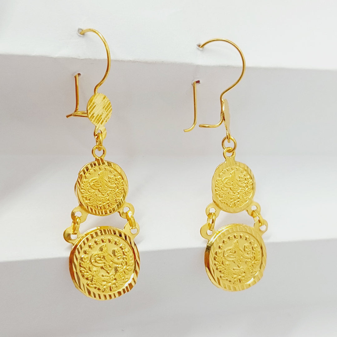 Rashadi Earrings Made Of 21K Yellow Gold by Saeed Jewelry-28101
