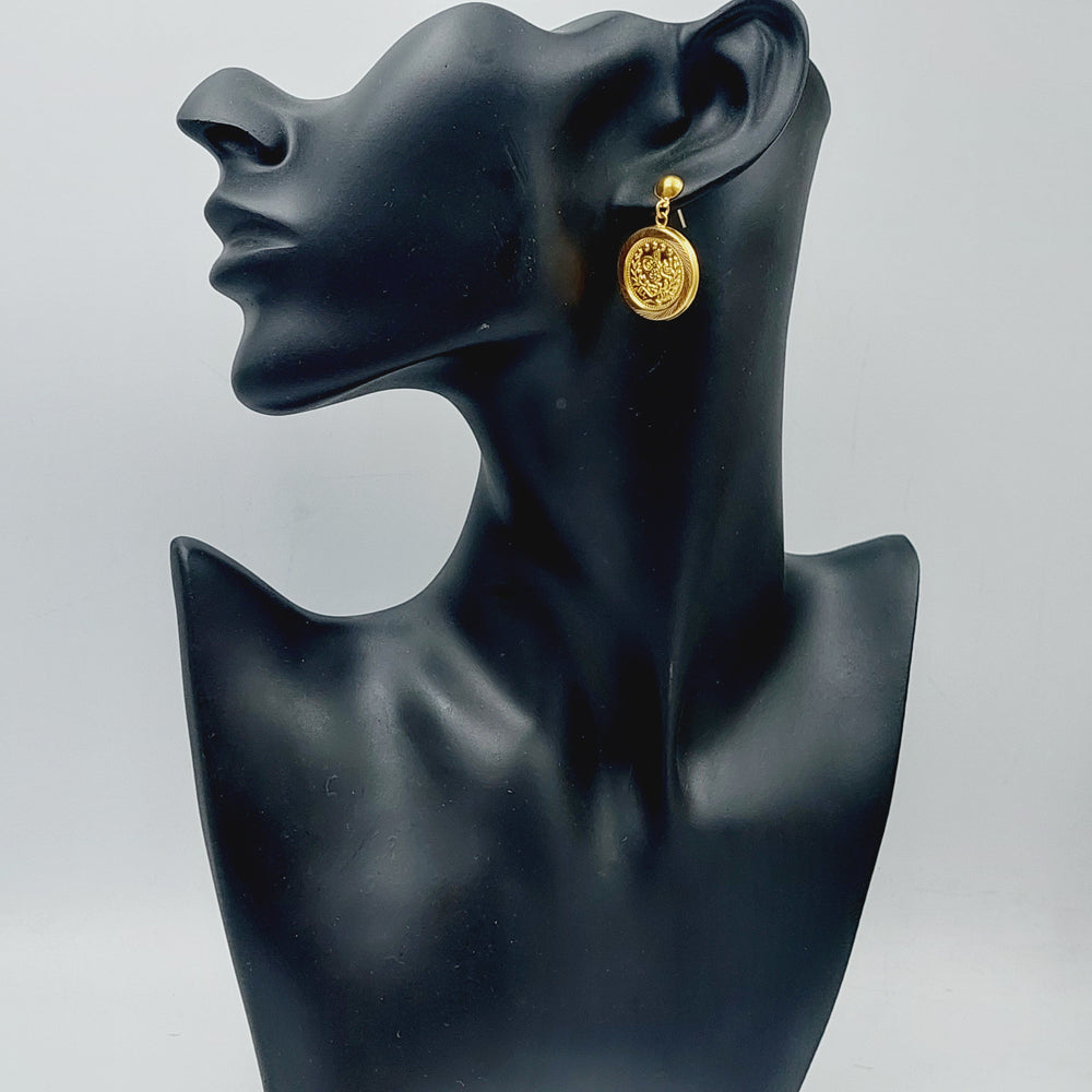 Rashadi Earrings Made Of 21K Yellow Gold by Saeed Jewelry-28416