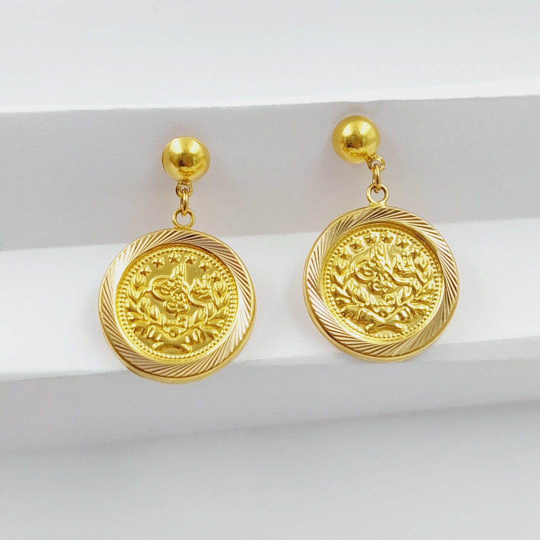 Rashadi Earrings Made Of 21K Yellow Gold by Saeed Jewelry-28416