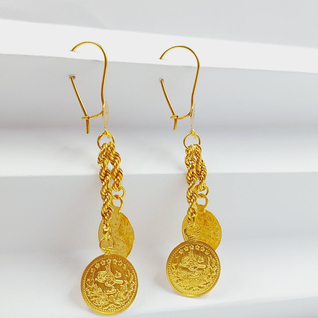 21K Gold Rashadi Earrings by Saeed Jewelry - Image 4