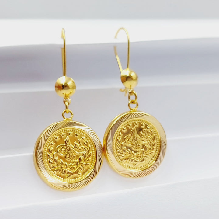 21K Gold Rashadi Earrings by Saeed Jewelry - Image 1