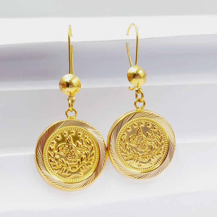 21K Gold Rashadi Earrings by Saeed Jewelry - Image 3