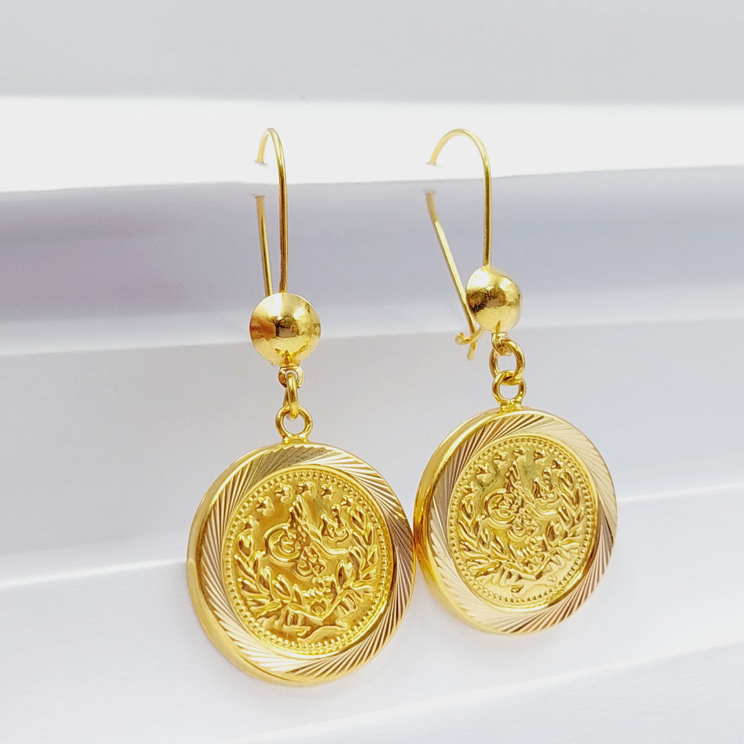 21K Gold Rashadi Earrings by Saeed Jewelry - Image 1