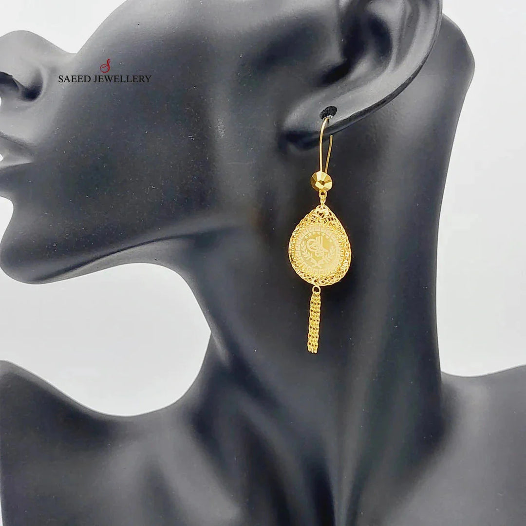 21K Gold Rashadi Earrings by Saeed Jewelry - Image 2