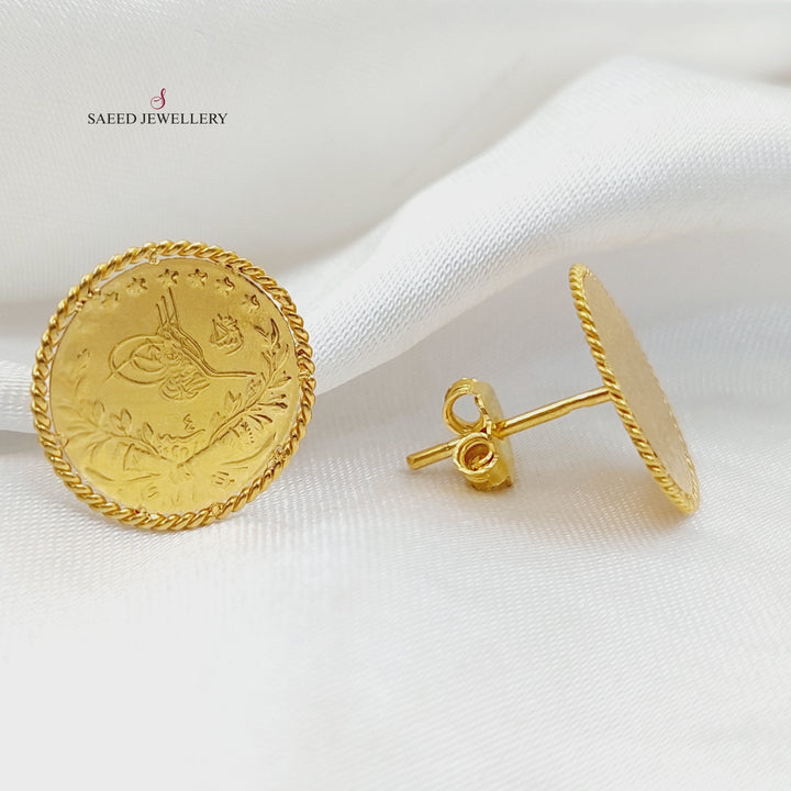 21K Gold Rashadi Earrings by Saeed Jewelry - Image 3