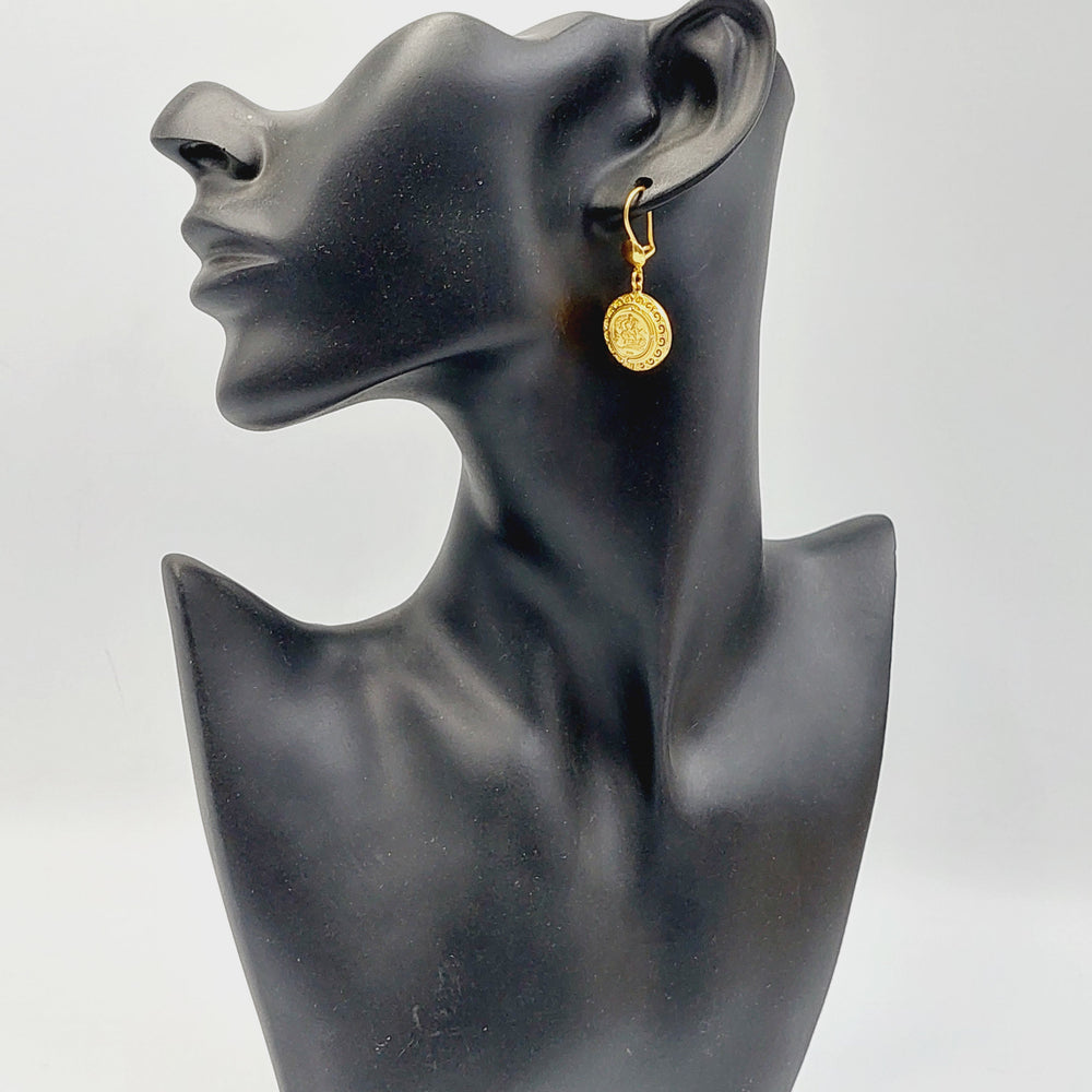 21K Gold Rashadi Earrings by Saeed Jewelry - Image 2