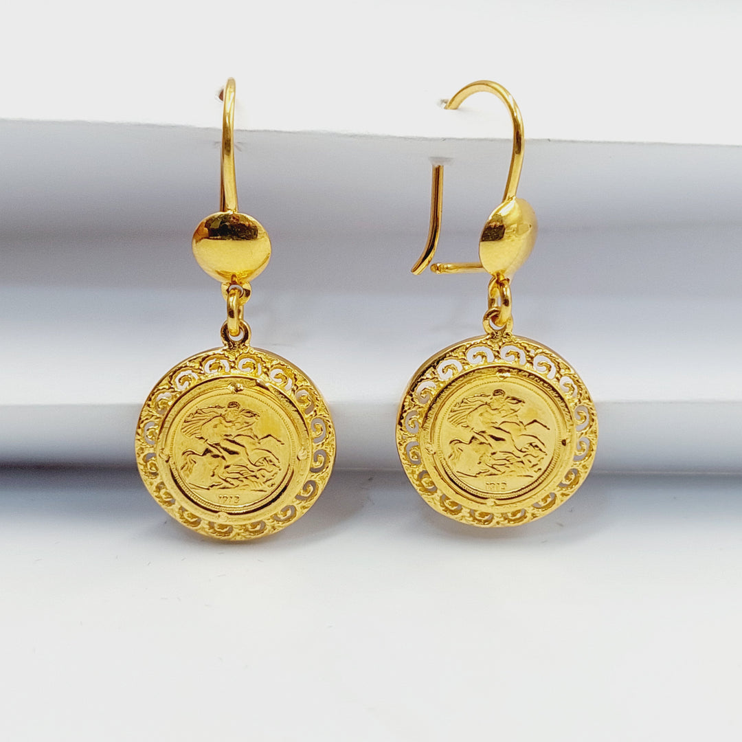 21K Gold Rashadi Earrings by Saeed Jewelry - Image 4
