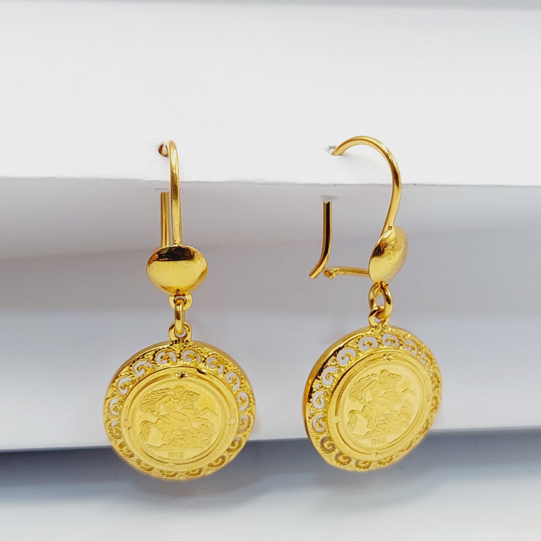 21K Gold Rashadi Earrings by Saeed Jewelry - Image 1