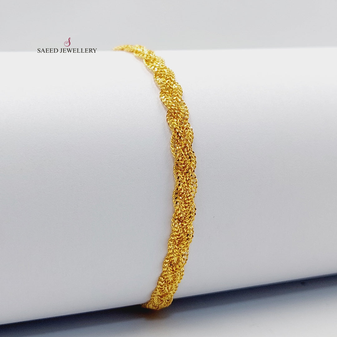 21K Gold Rashadi Fancy Bracelet by Saeed Jewelry - Image 5