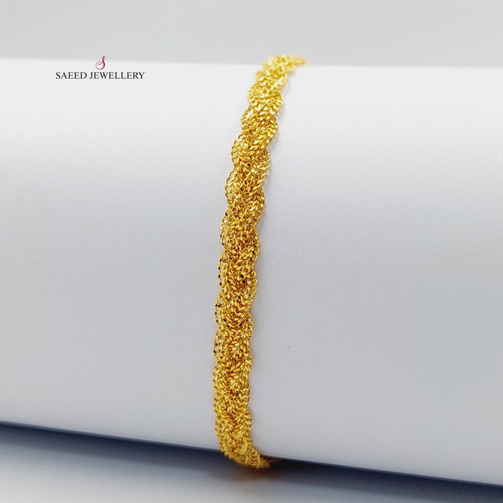 Rashadi Fancy Bracelet  Made Of 21K Yellow Gold by Saeed Jewelry-30401