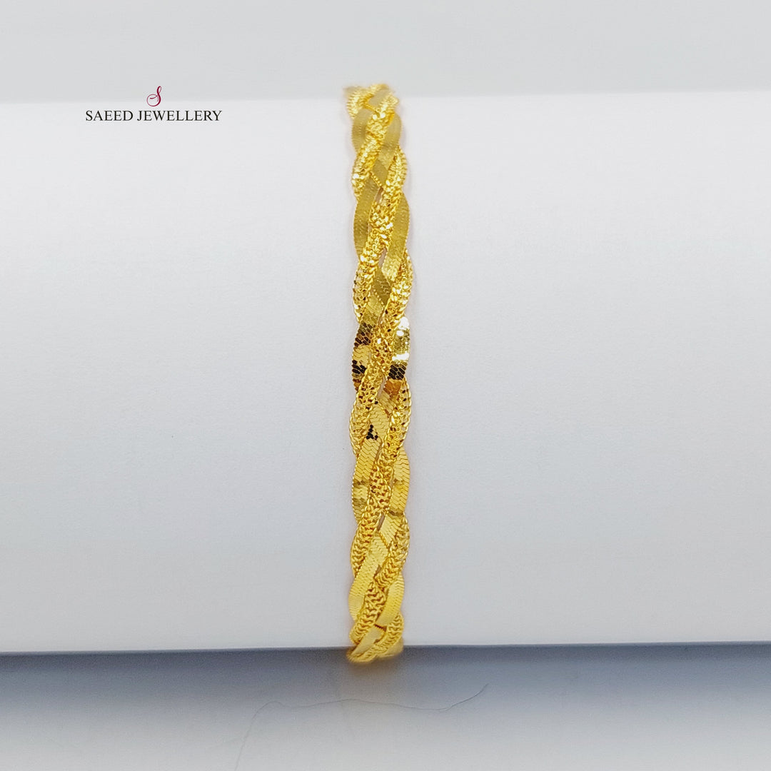 21K Gold Fancy Bracelet by Saeed Jewelry - Image 3