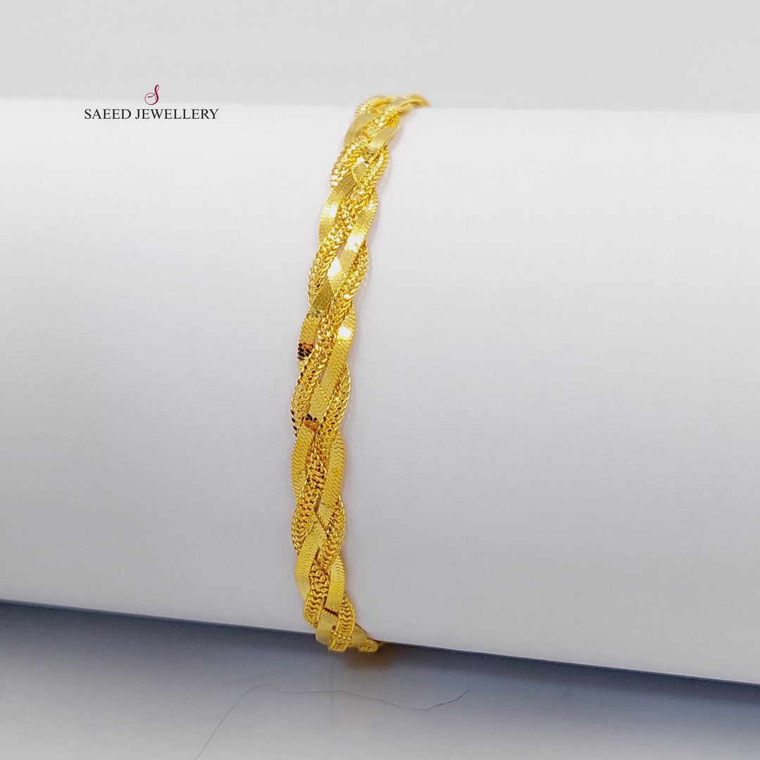 21K Gold Fancy Bracelet by Saeed Jewelry - Image 4